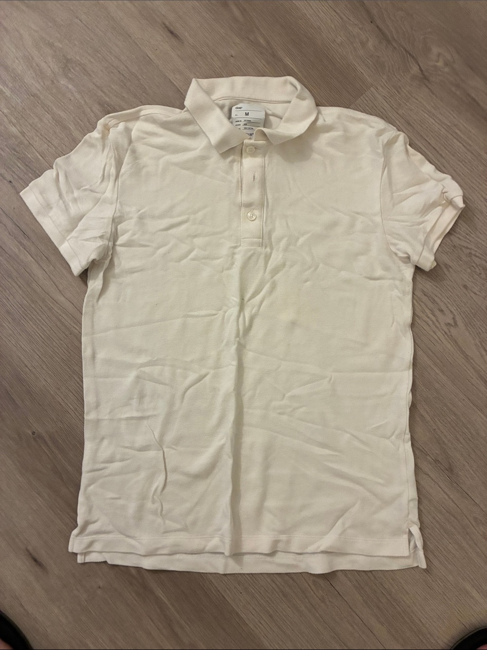 Men's Cream Polo Shirt - gap